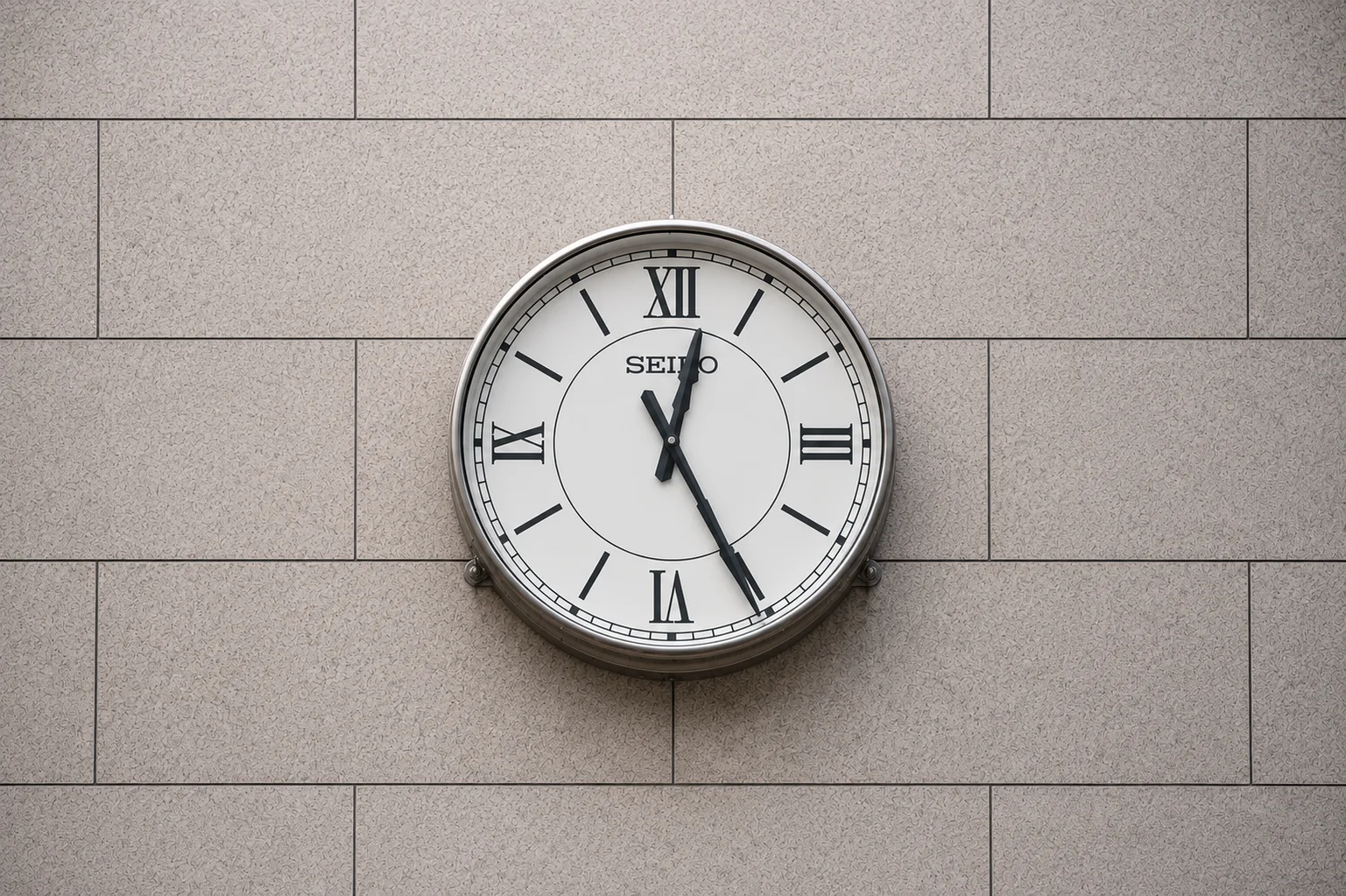Tokyo architecture framed by a city clock